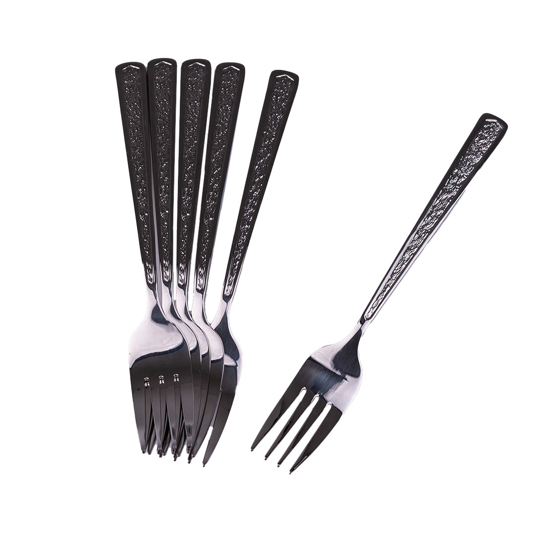 Набор столовых вилок TS Kitchen 6 штук с фактурой хром (HP694)