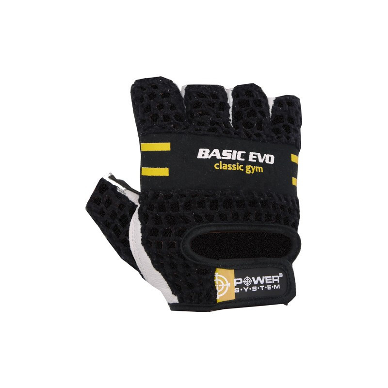 Рукавички для фітнесу та важкої атлетики Power System Basic EVO PS-2100 XL Black-Yellow