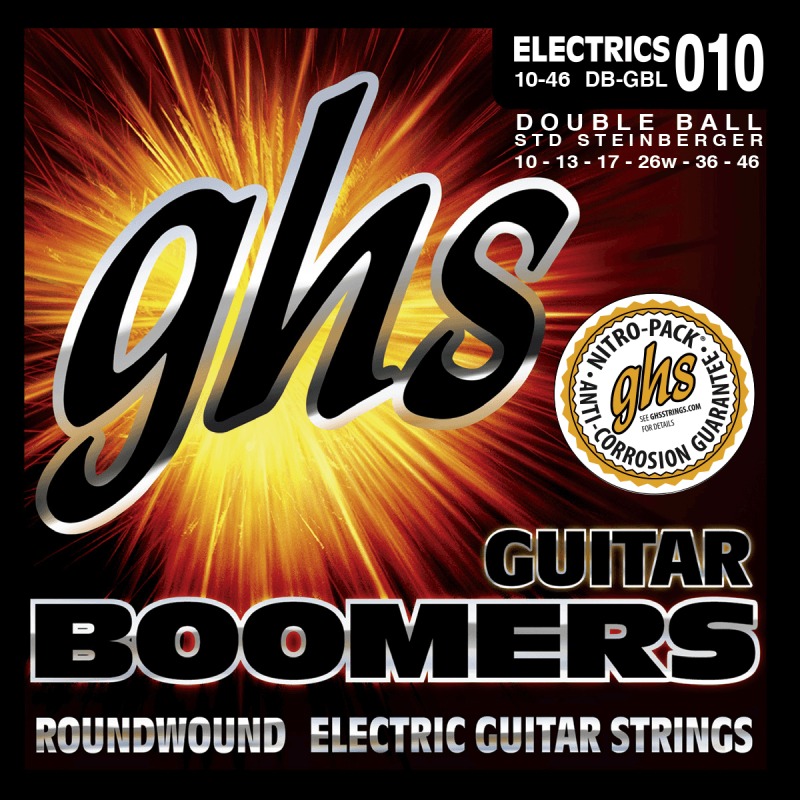 Струны для электрогитары 6 шт GHS DB-GBL Boomers Double Ball Light Electric Guitar Strings 10/46