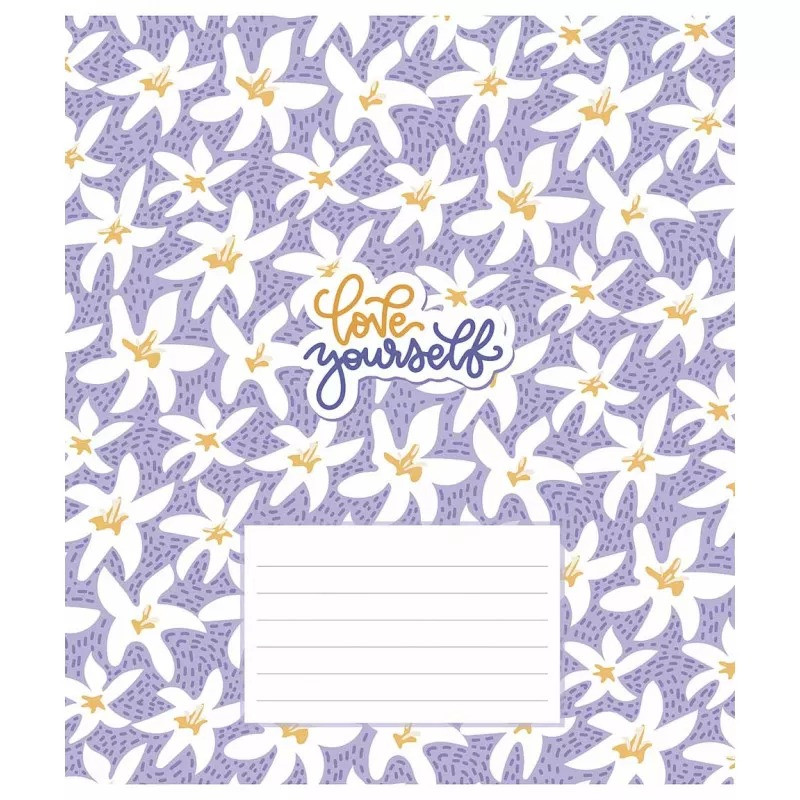 Тетрадь ученическая "Love yourself" Школярик 018-3209K-4 в клетку 18 листов
