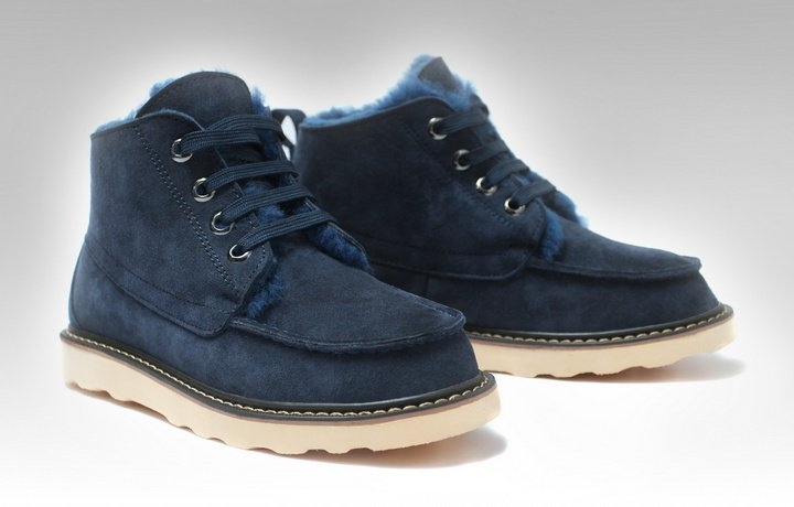 Мужские Ugg David Beckham Boots Dark Blue-69 UGG Темно-синий ( Navy)  43 (12) Мужской Замша  (UGG69_43)