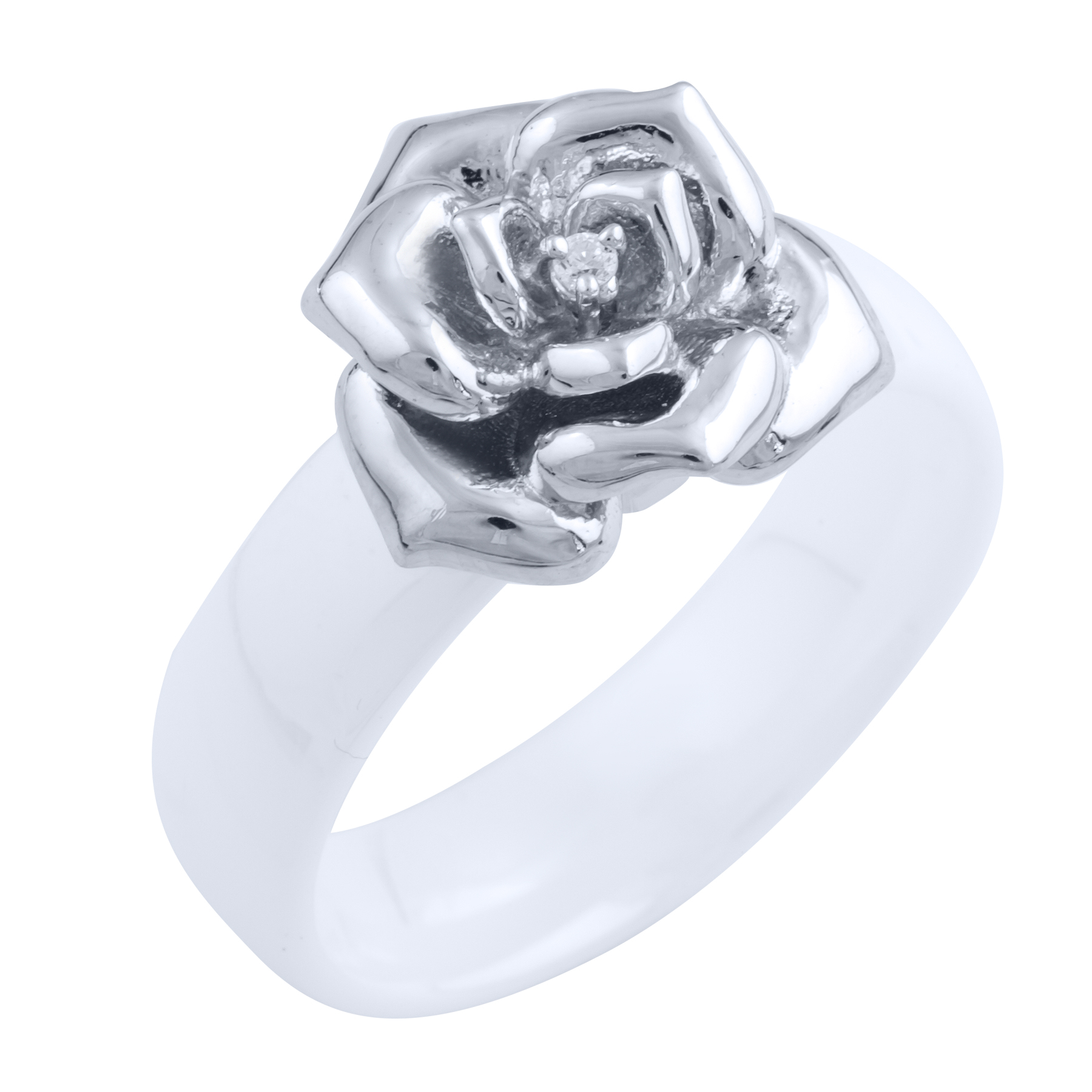 Серебряное кольцо SilverBreeze с керамикой (1734452) 18.5 размер