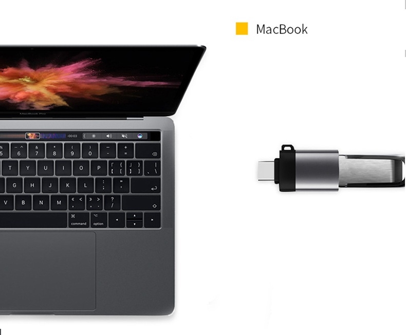 Адаптер Переходник Type-C -мама на USB GT Gray (6151534324)