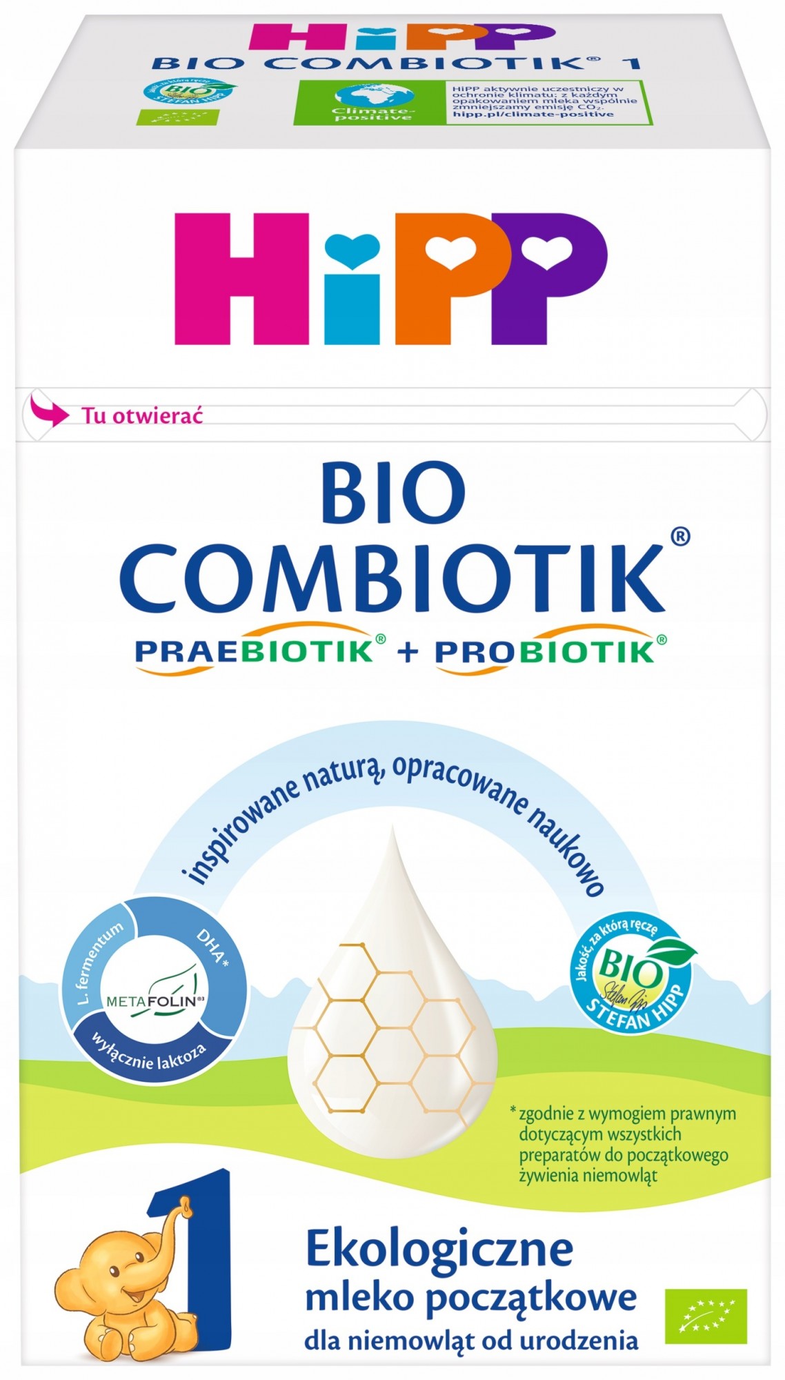 Дитяча суха молочна суміш HiPP Bio Combiotik 1 для немовлят з народження 550 г