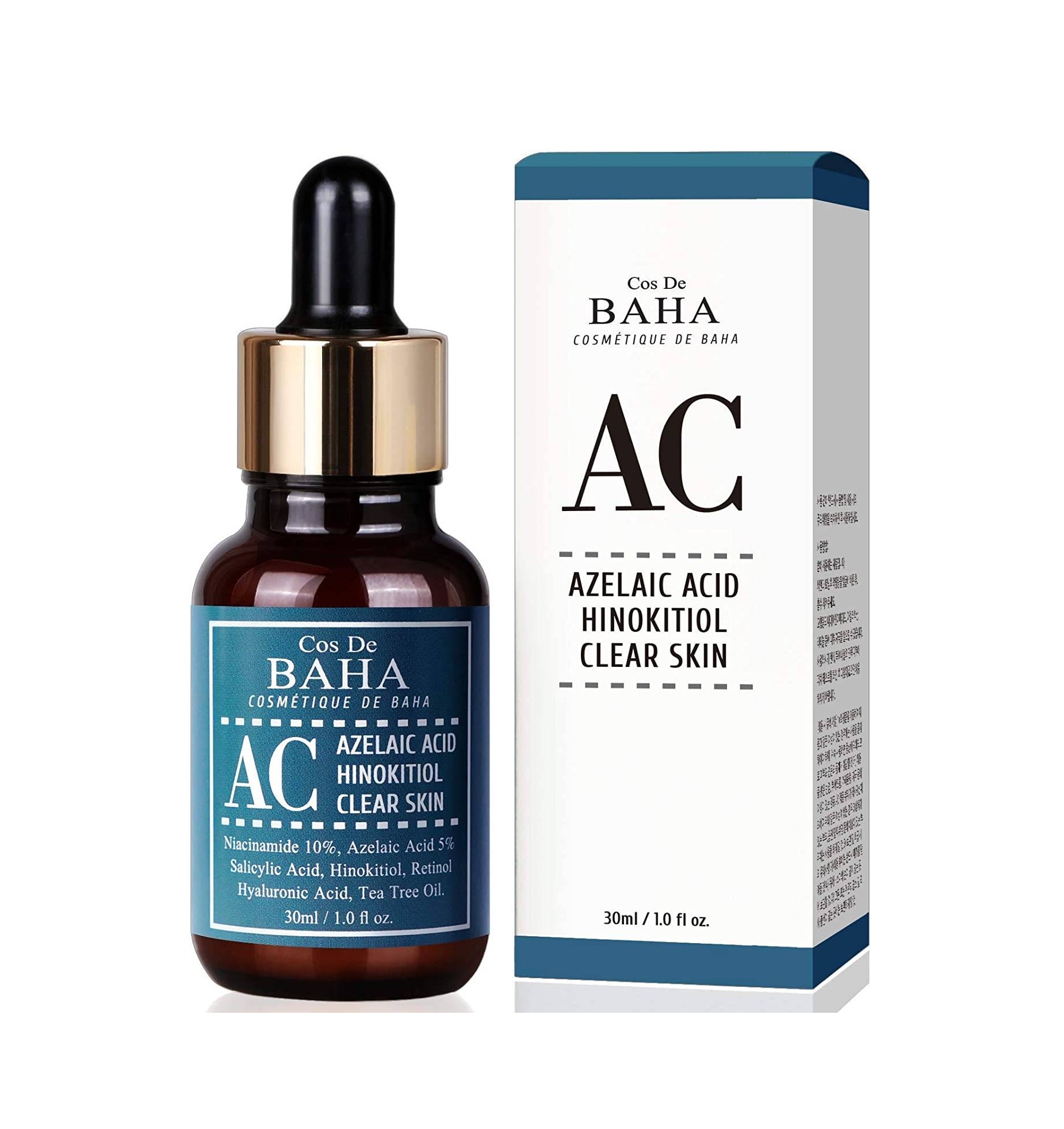 Сироватка для лікування акне з азелаїновою кислотою Cos De BAHA Azelaic Acid Hinokitiol Clear Skin 30 мл (8809240318362)