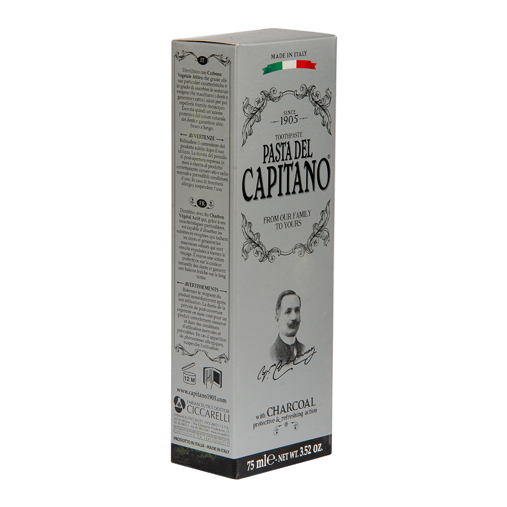 Зубна паста Pasta Del Capitano Charcoal з вугіллям 75 мл