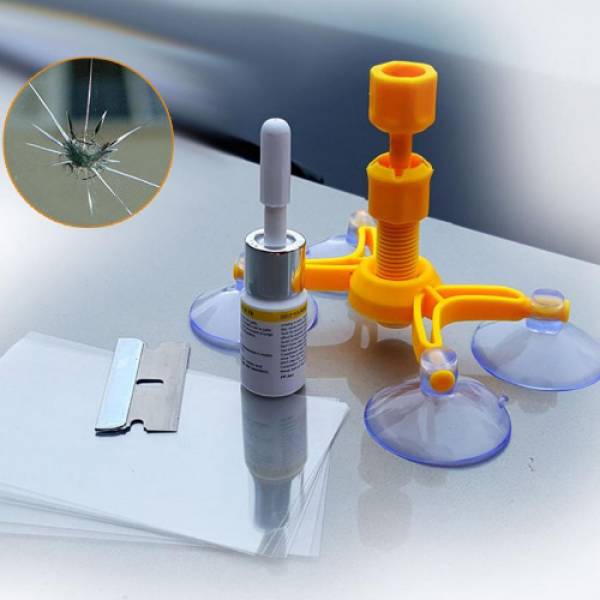 Комплект для ремонта сколов MHZ Windshield Repair Kit BLXF- 0251 полимер УФ желтый
