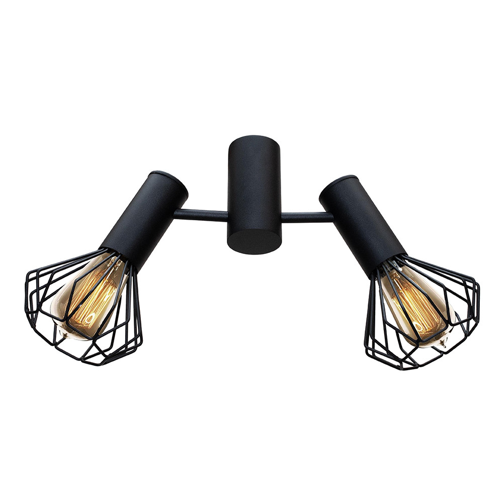 Люстра потолочная MSK Electric Diadem под две лампы Е27 NL 22154-2 BK Черный (619802)