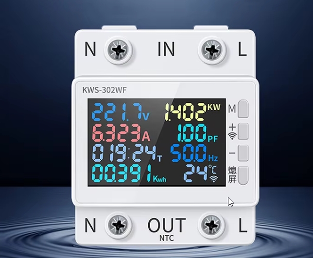 Счетчик электроэнергии однофазный Occkic KWS-302 WiFi 170-300 Вт Белый hub_f3fuvv