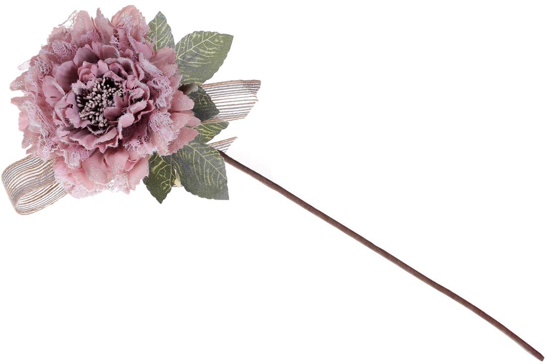 Декоративный цветок BonaDi 11х40 см Зеленый / Розовый (832-281)
