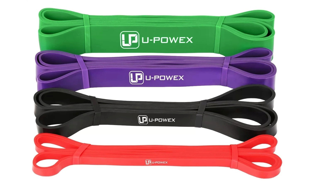 Резиновые петли для тренировок U-powex Power Band набор 4 шт 4,5-57 кг