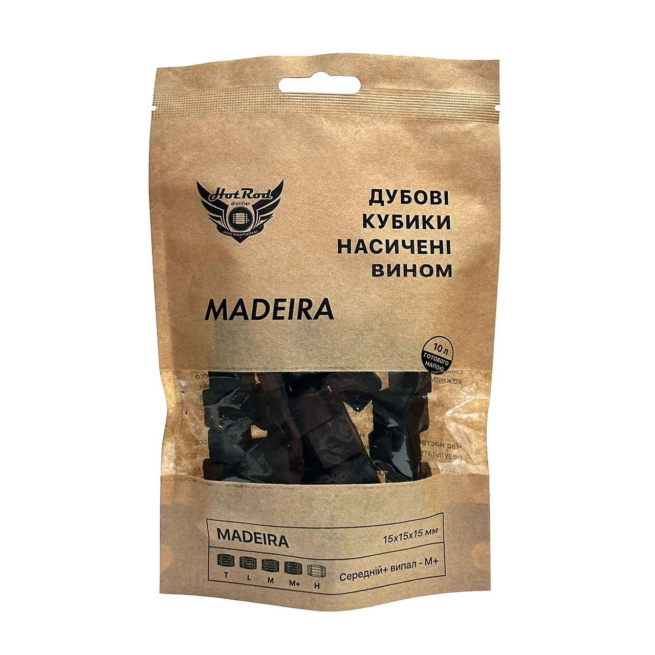 Кубики дубовые Hot Rod Distiller M+ насыщенные вином Мадера на 10 л 60 г (T0502)