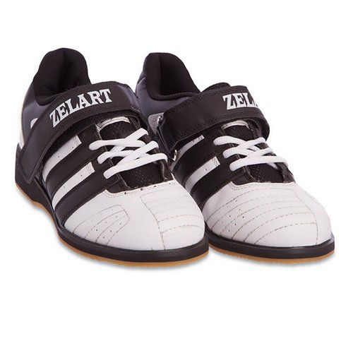 Штангетки взуття для важкої атлетики OB-4594 Zelart 39 Біло-чорний (06363041)