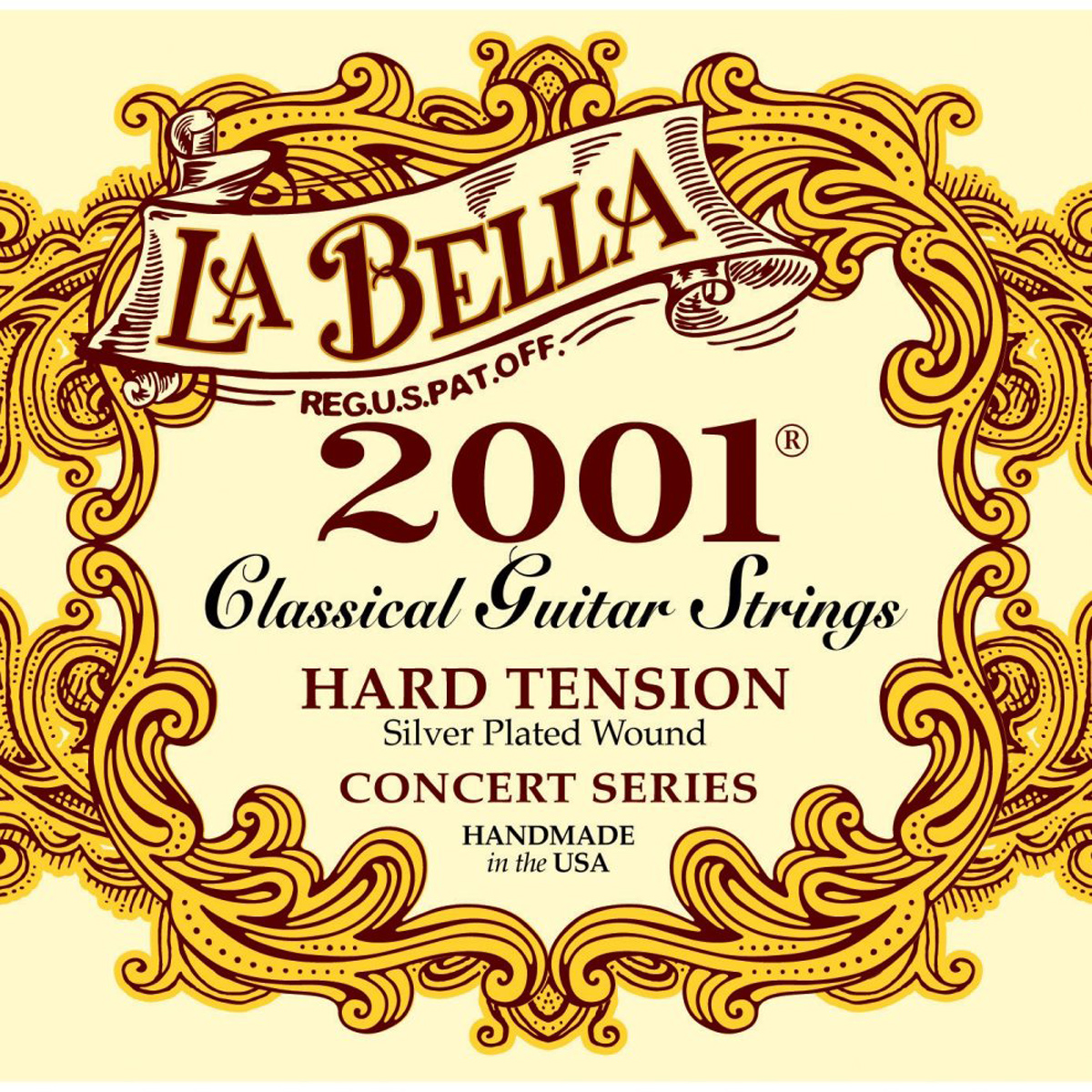 Струни для класичної гітари La Bella 2001H Classic Silver Plated Hard Tension