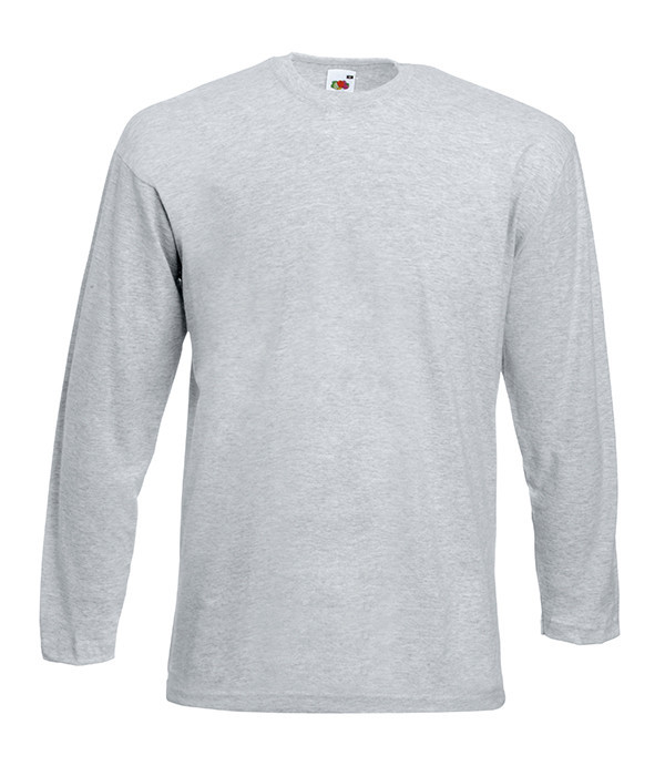 Жіночий лонгслів Fruit of the Loom Valueweight long sleeve 5XL Сіро-ліловий (0610380945XL)