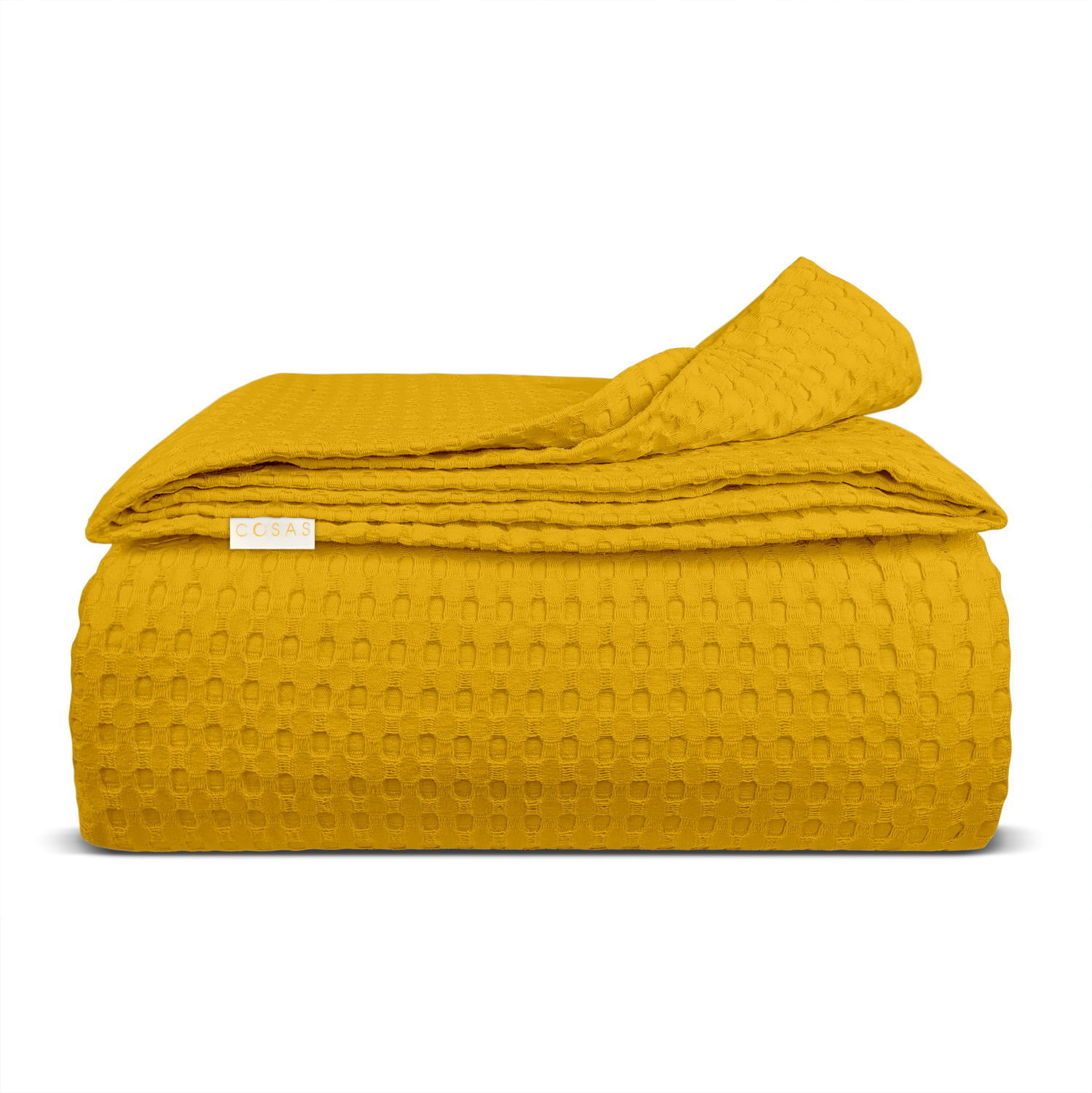 Покривало 160х230 Curcuma Waffle Weave COSAS гірчичний