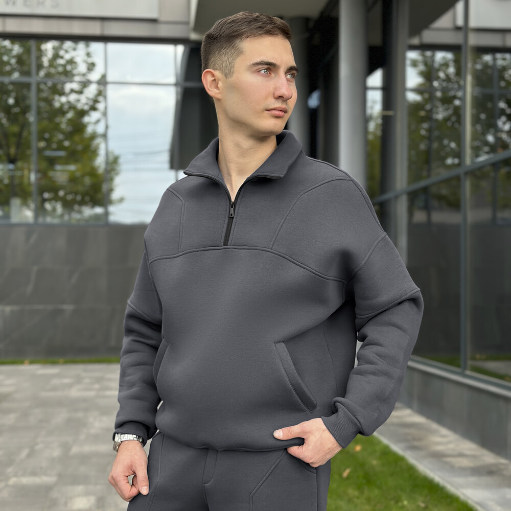 Спортивный костюм мужской Pobedov Grand 376972 XXL Темно-серый (00000006827)