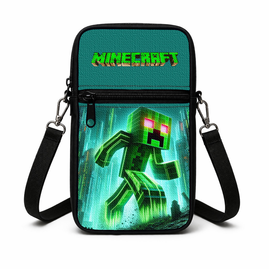 Дитяча сумка через плече Minecraft, поліестер, 19×10×5 см, різнокольорова