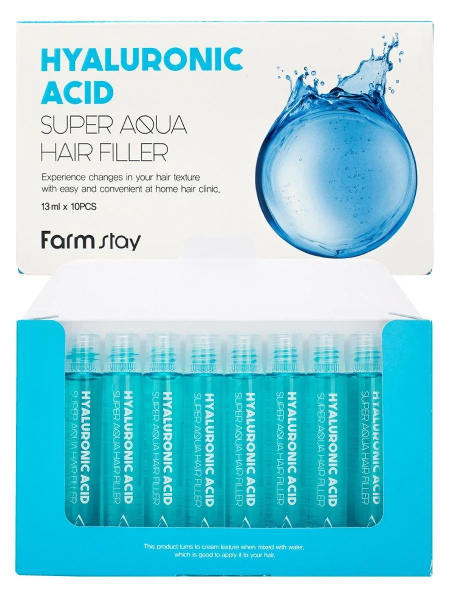 Увлажняющий филлер для волос FarmStay Hyaluronic Acid Super Aqua Hair Filler 13 мл (8809615881422)