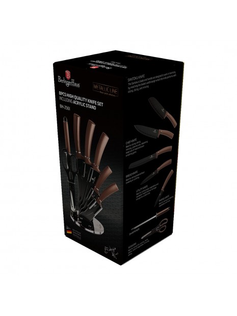 Набор ножей из 8 предметов Berlinger Haus Metallic Line Rose Gold Edition (BH-2561)