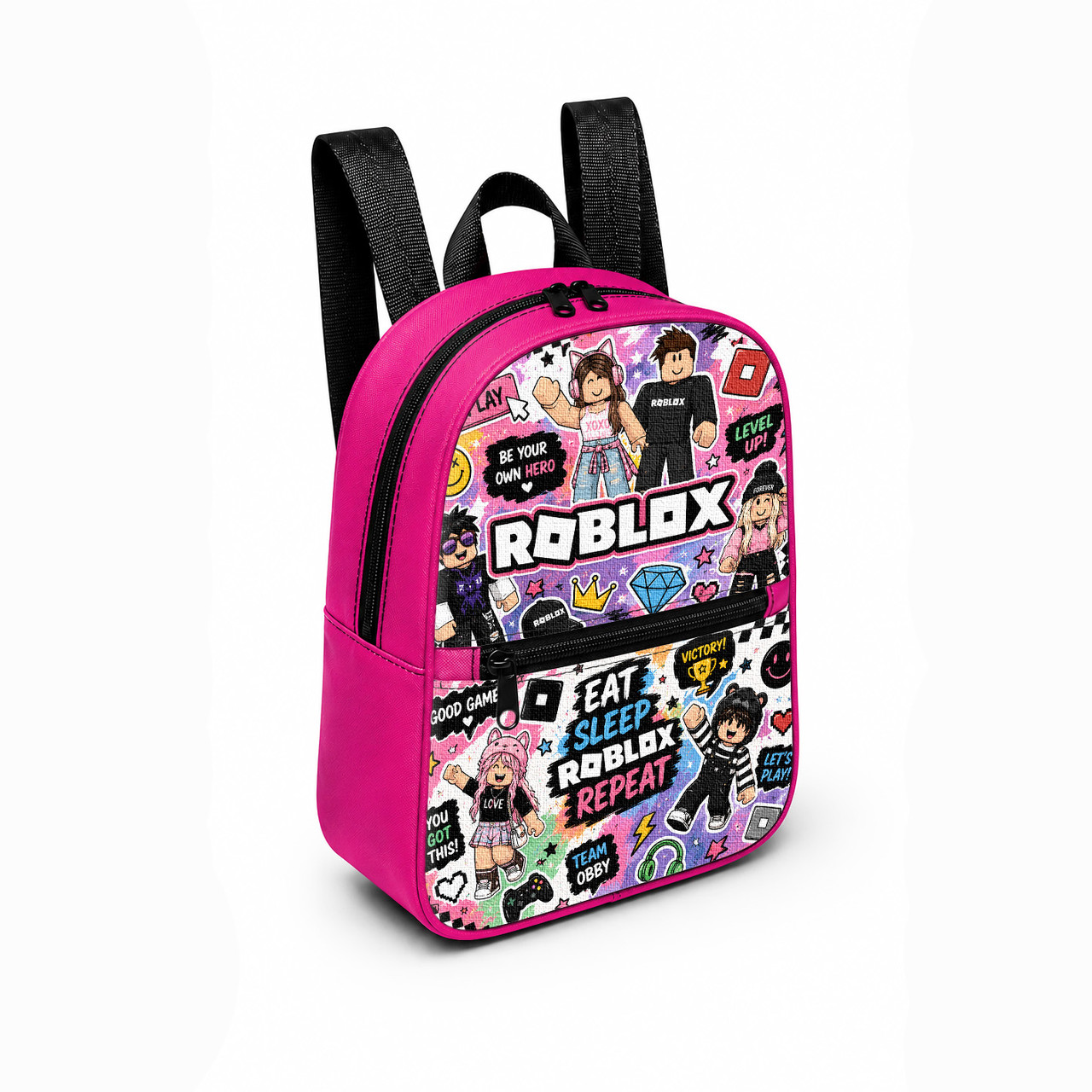 Дитячий міні-рюкзак для дівчатки Roblox 28×24×10 см рожевий