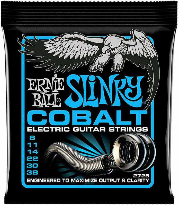 Струны для электрогитары Ernie Ball 2725 Cobalt Slinky Electric Guitar Strings 8/38