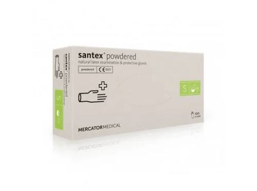 Перчатки латексні SANTEX POWDERED MERCATOR MEDICAL 100шт S