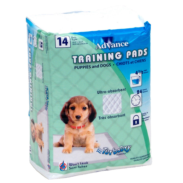 Пеленка для собак Advance Dog Training Pads суперабсорбент с индикацией 59.6x59.6 см Белый 14 шт (sp-18814)