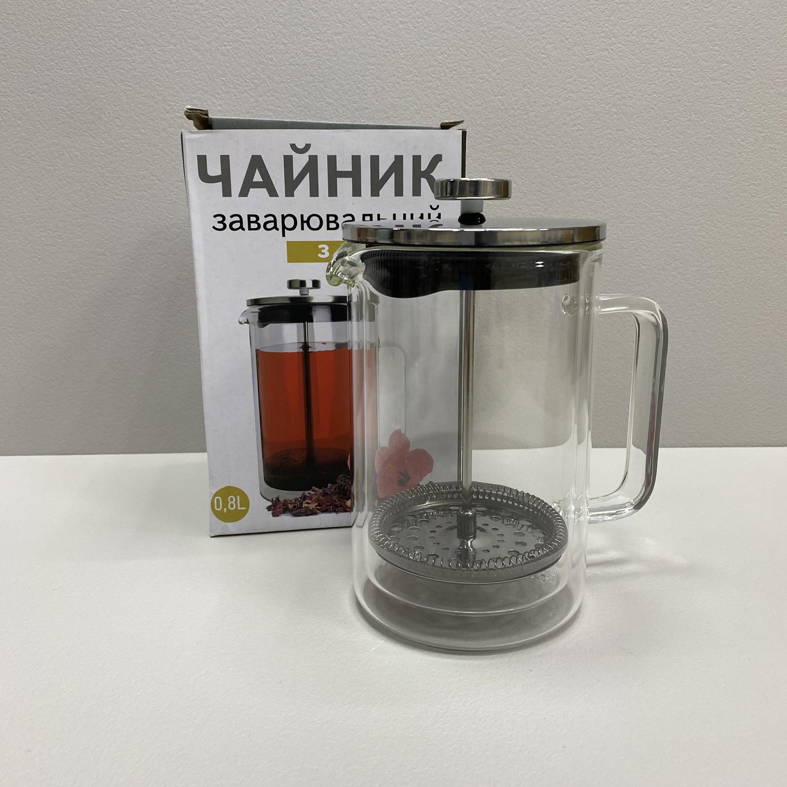 Френч-пресс стеклянный 800 мл S&T 9155