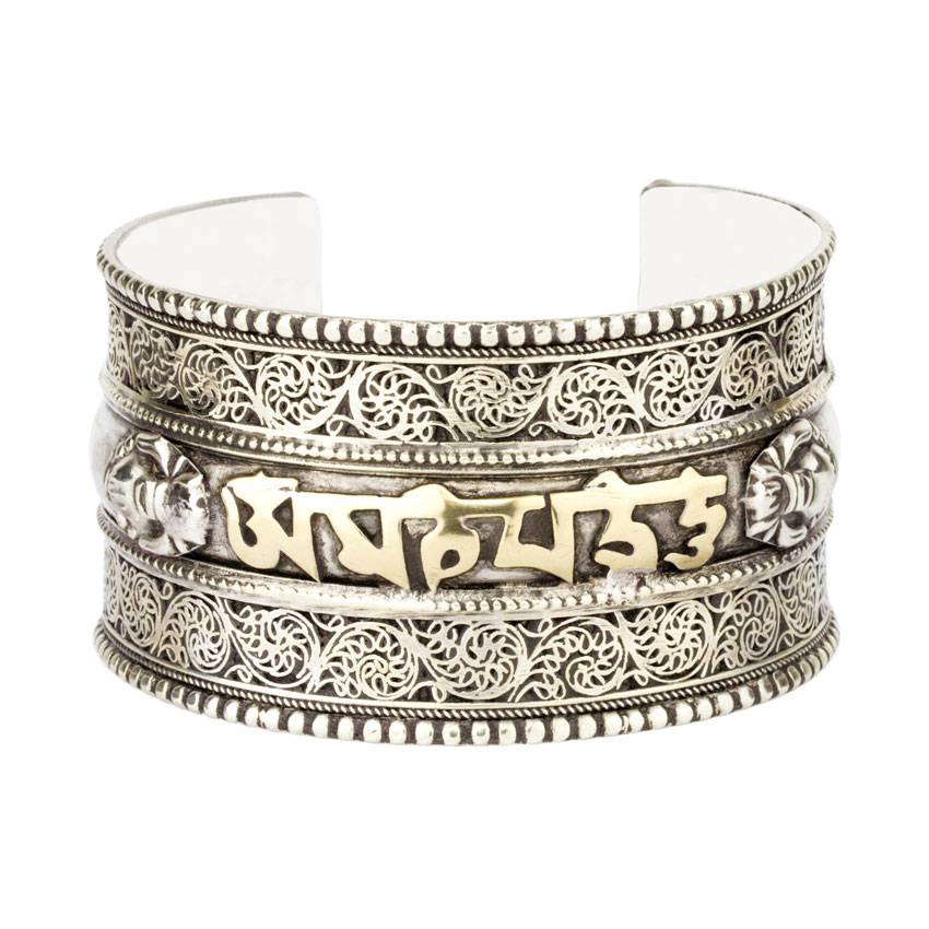 Браслет Cuper Mantra Mani Tibet Филигрань 6x6x3,9 см Металл (20528)