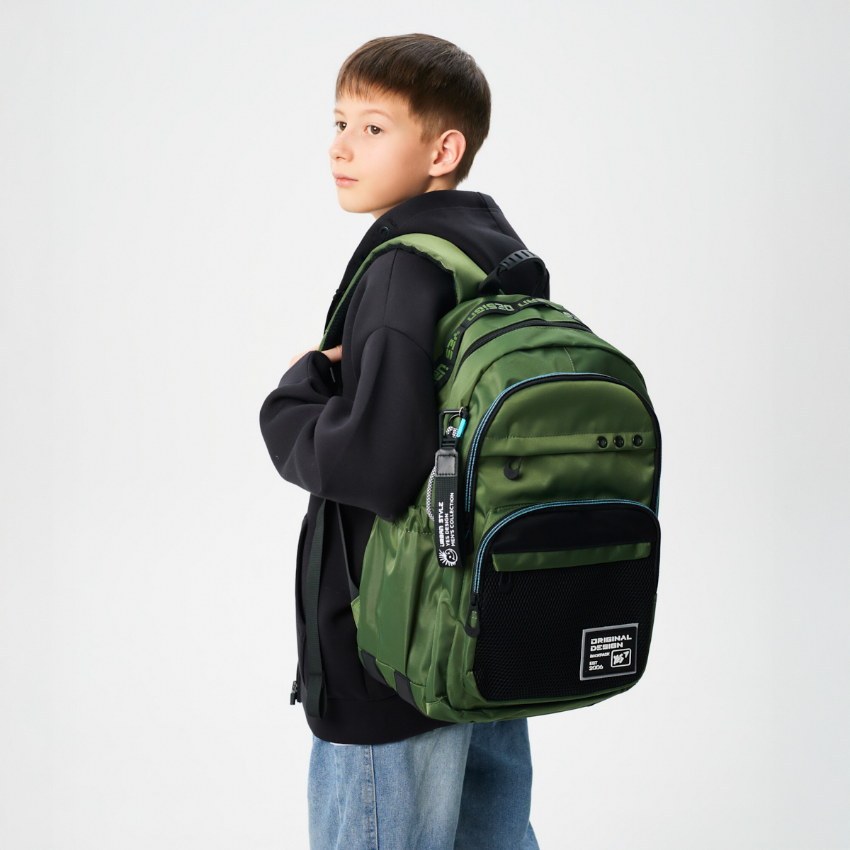 Рюкзак школьный YES TS-47 Urban Style 45,5х31,5х15,5 см Хаки (559919)