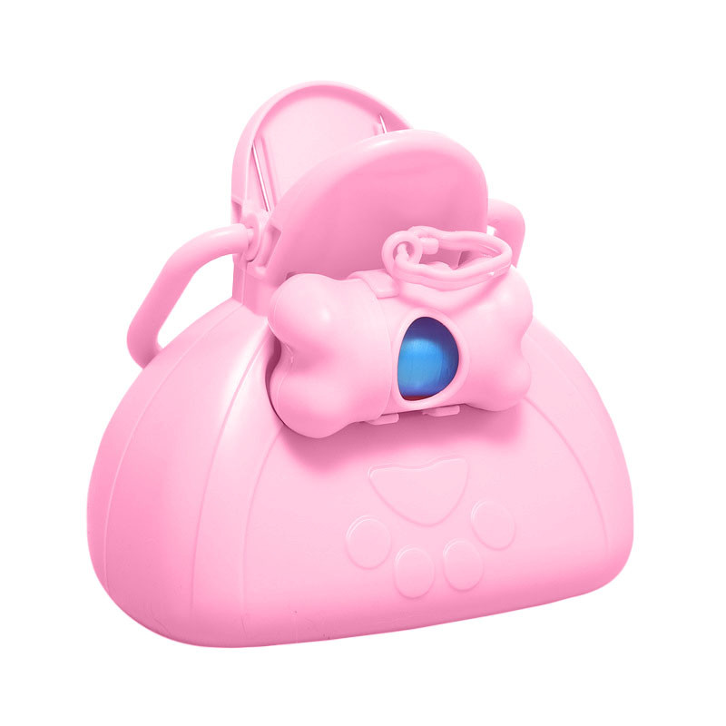 Совок для уборки за собакой Taotaopets 051112 с диспенсером для пакетов Pink