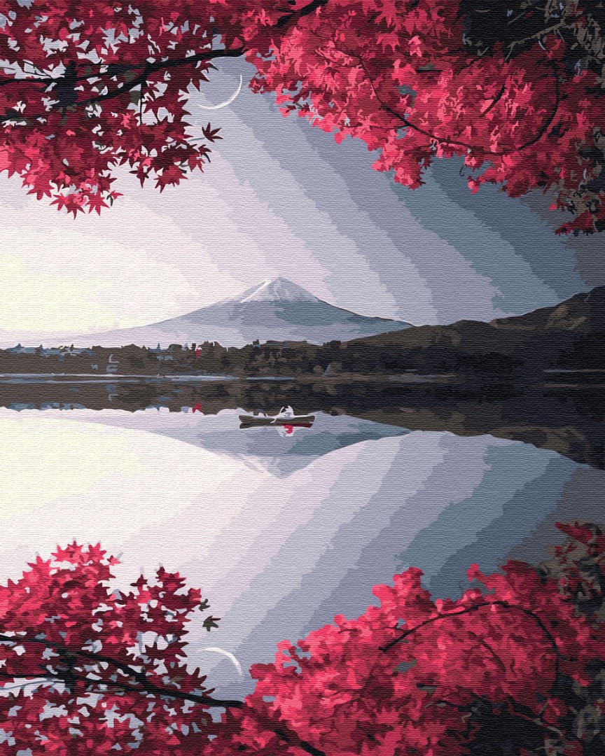 Картина за номерами BrushMe "Вечір у гори Фудзі" 40х50 см GX32325