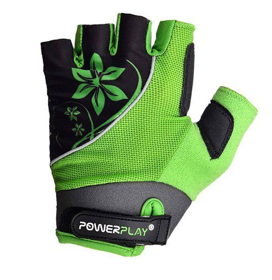 Велосипедні рукавички жіночі 5281 Power Play XS Зелений (07228044)