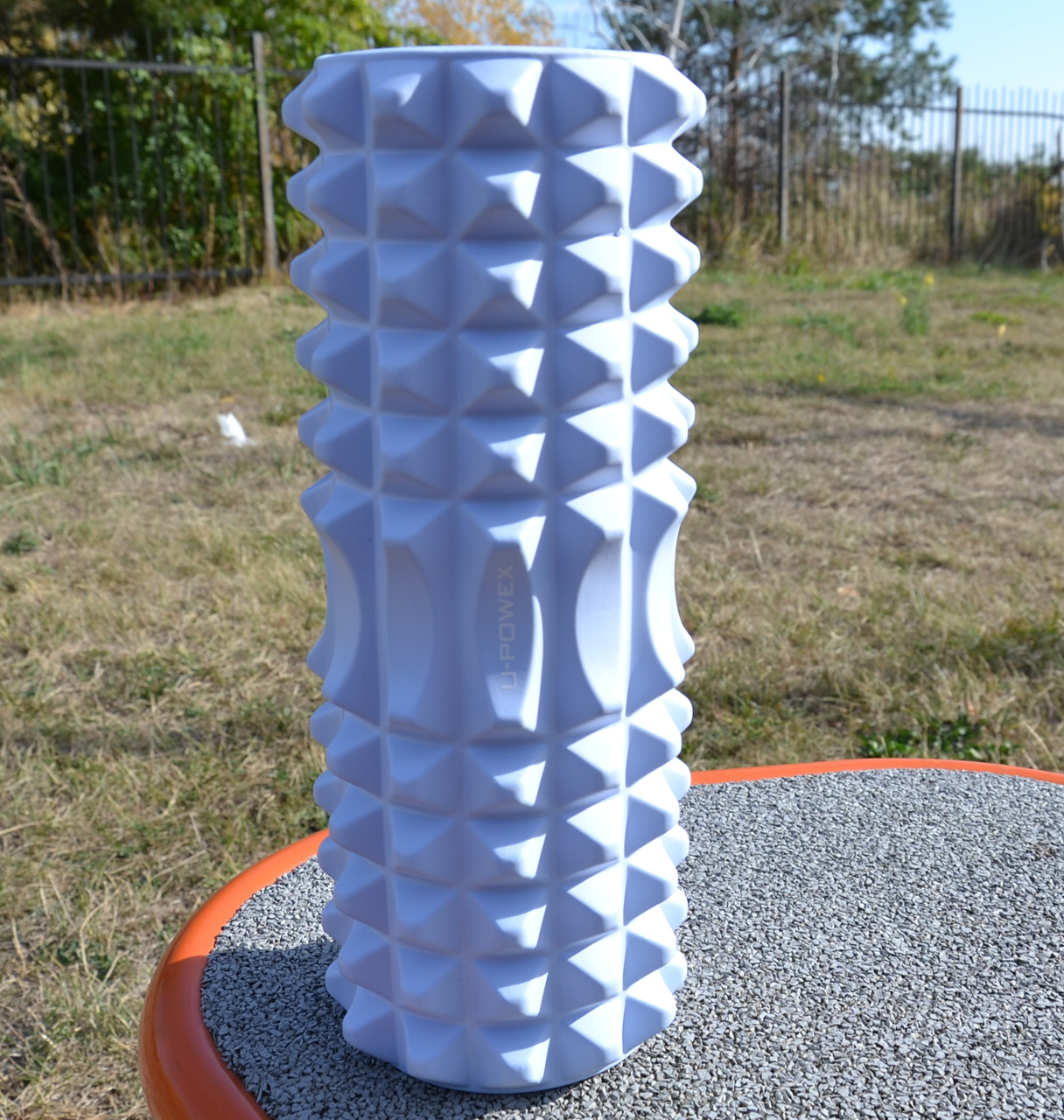 Масажний ролик роллер U-powex EVA foam roller 33x14 см Type 2 Blue