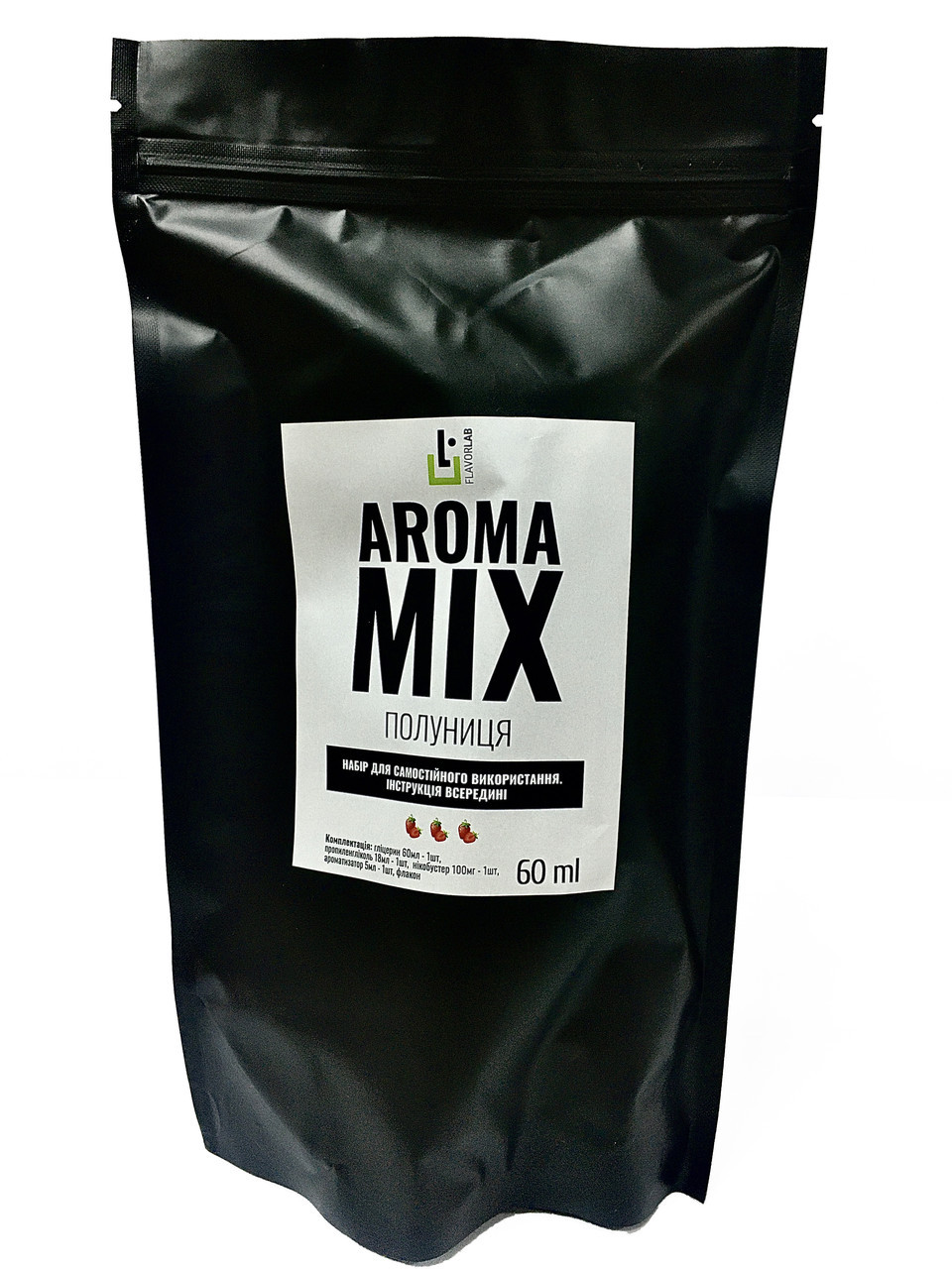 Набір для самозамішування на органічному нікотині Aroma Mix 60 мл Полуниця 0-6 мг (zh4527-hbr)
