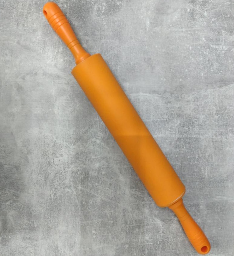Скалка для розкочування тіста A-PLUS силіконова 45 см оранжева