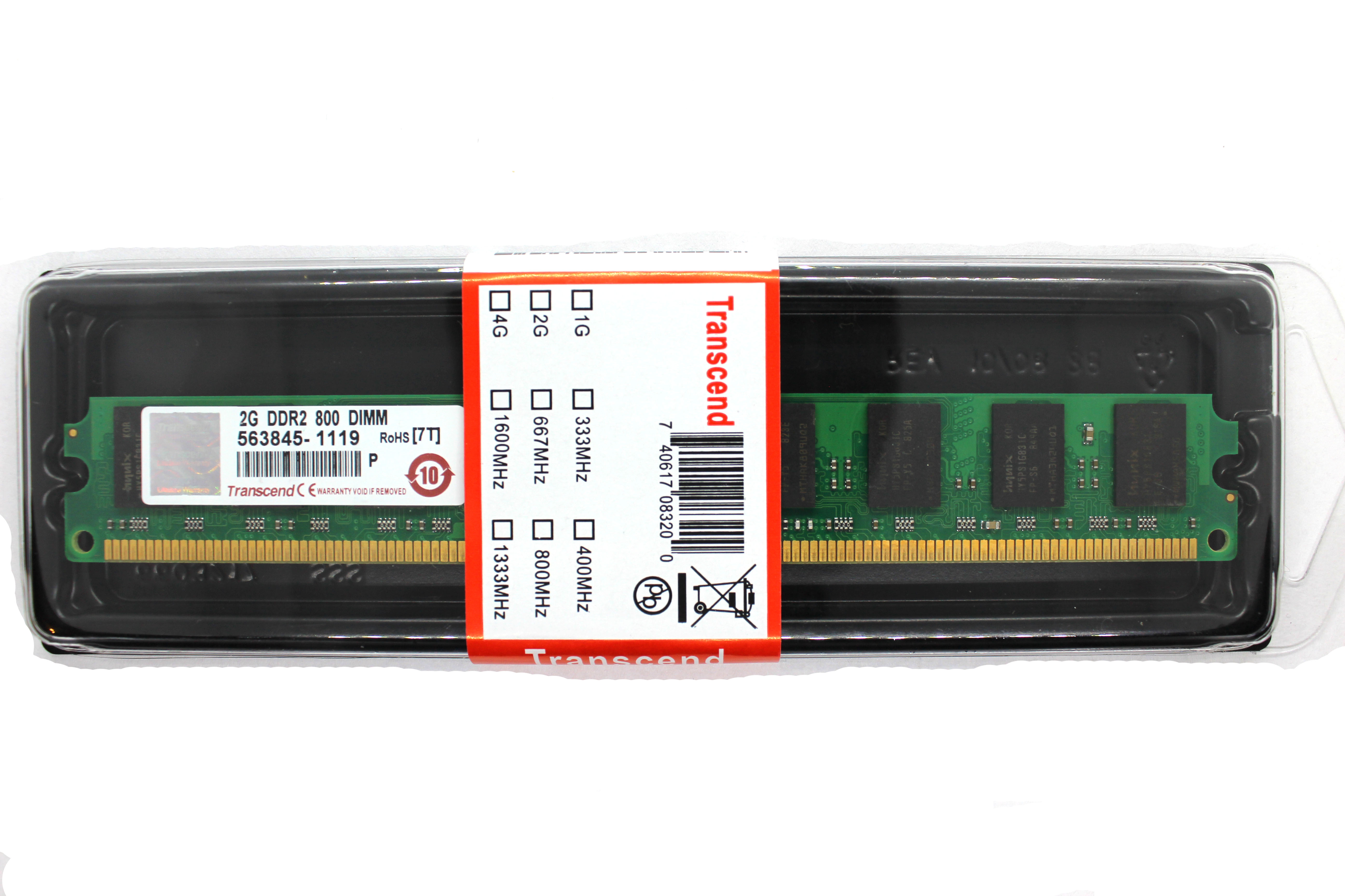 Оперативная память Transcend JetRam DDR2-800 2048MB PC2-6400 (JM800QLU-2G)