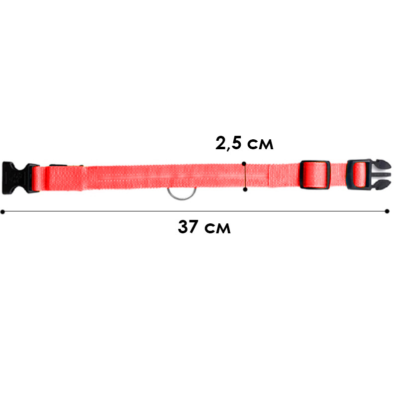 Светодиодный LED-ошейник Lesko Red XS 11900-69346