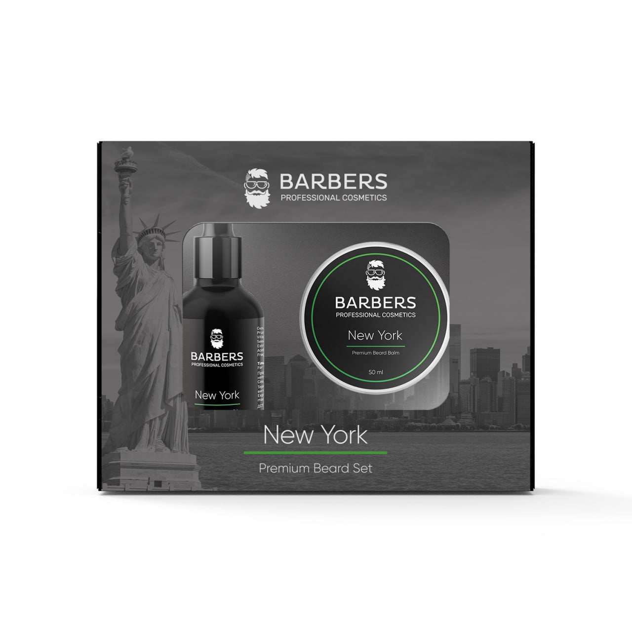 Набір Barbers для догляду за бородою New York 80 мл