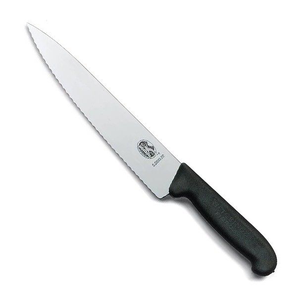 Кухонный разделочный нож Victorinox Fibrox 22 см Черный (5.2033.22)