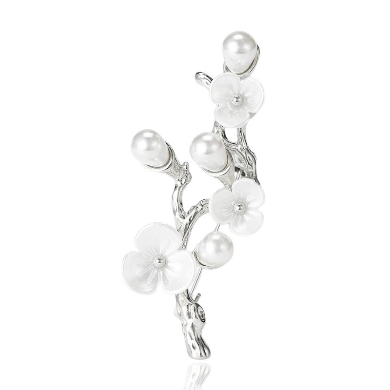Брошь BROCHE Цветы Серебристый BRBF114463