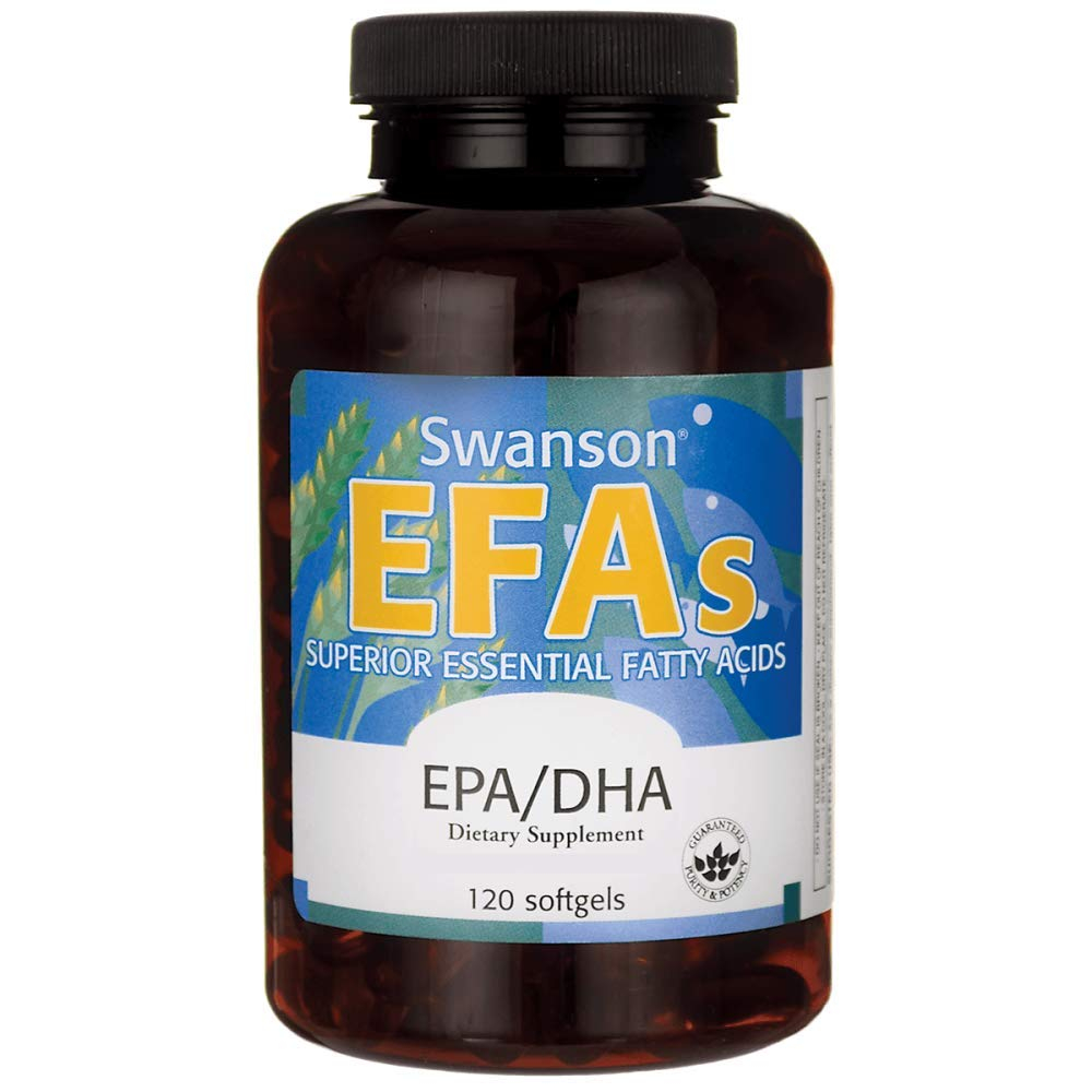 Рыбий жир Ecomega Epa/Dha Swanson 180/120 мг лимонный вкус 120 гелевых капсул