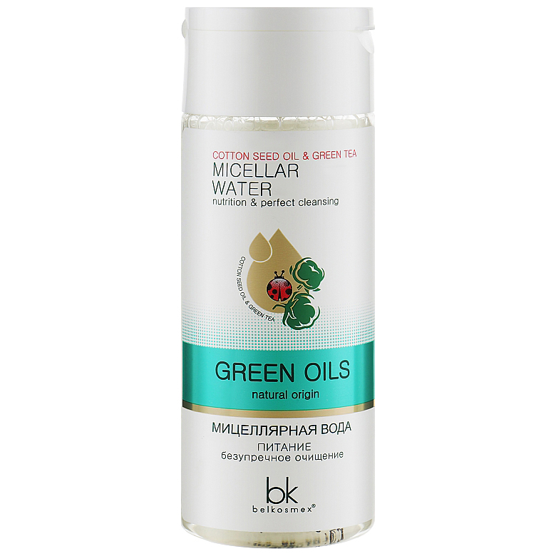 Мицеллярная вода для лица "Питание и безупречное очищение" BelKosmex Green Oils 150 мл
