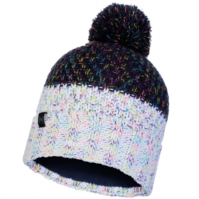 Шапка Buff Knitted & Fleece Hat Janna One Size Черный-Белый