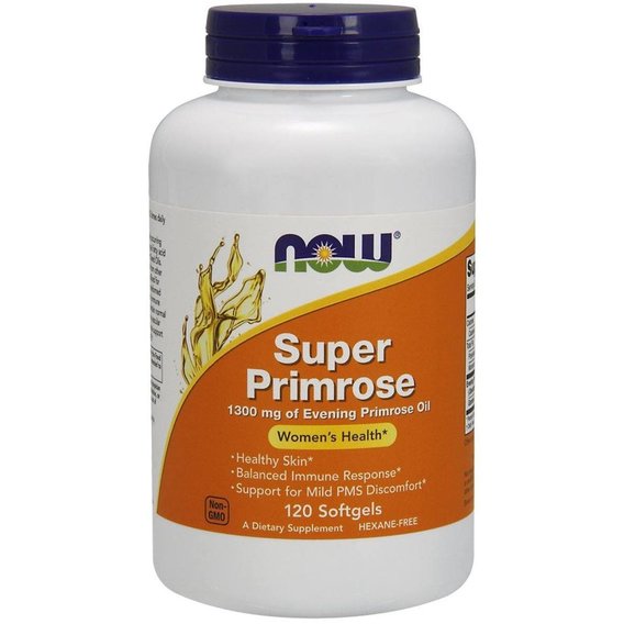 Масло вечерней примулы NOW Foods Super Primrose 1300 mg 120 Softgels