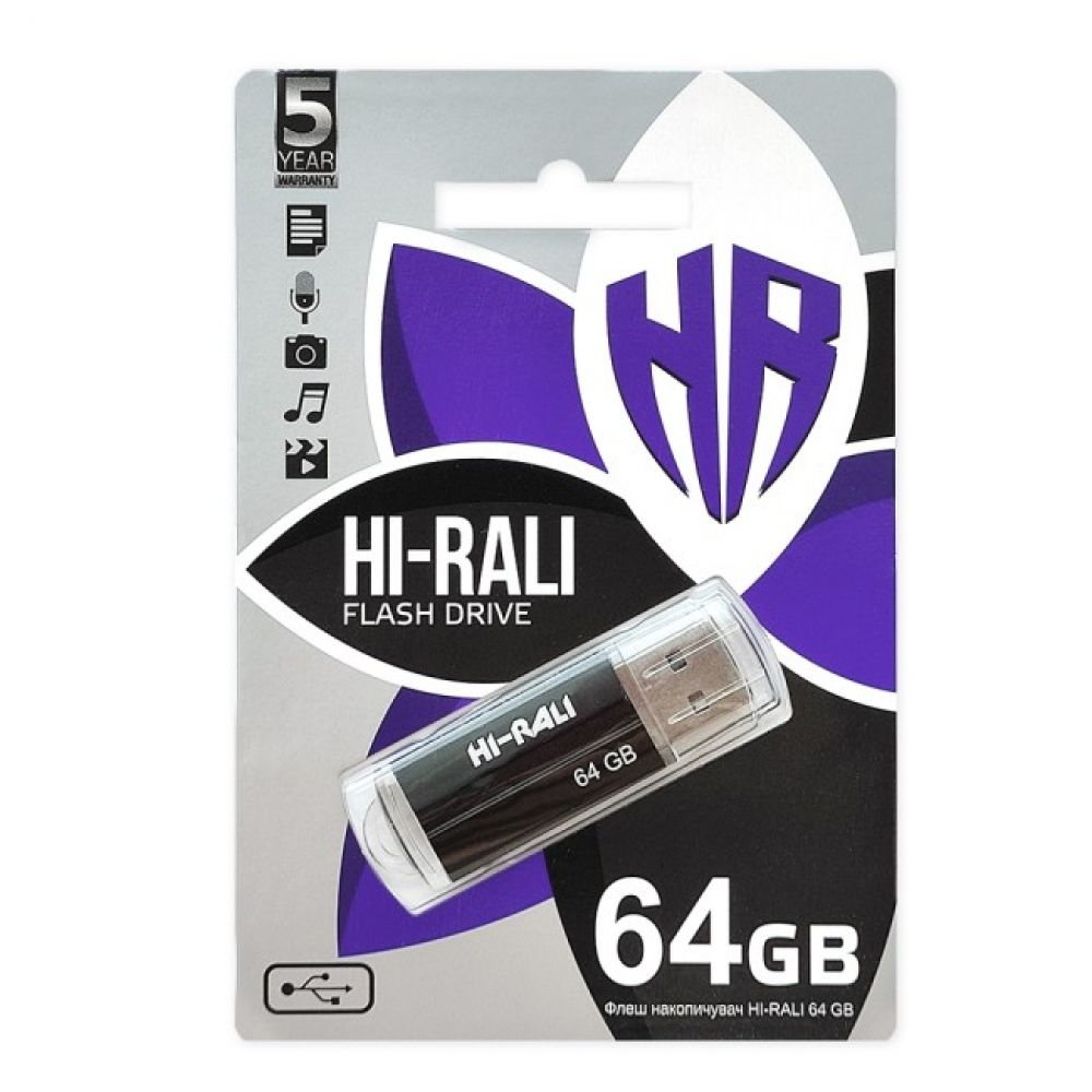 Флеш пам'ять Hi-Rali Corsair USB 2.0 64GB Black