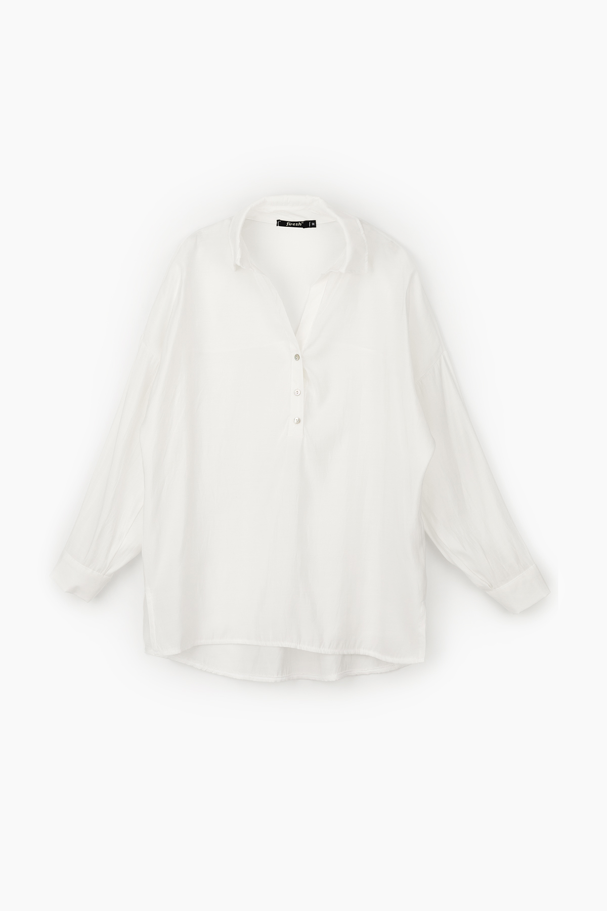 Блуза однотонна жіноча Firesh 8016 L Білий (2000989712374)
