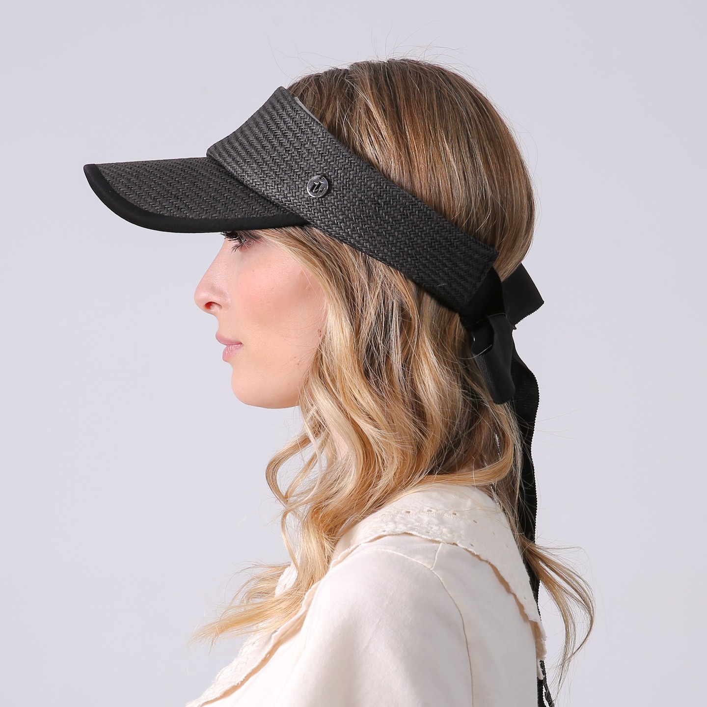 Козырек от солнца женский LuckyLOOK Амира One Size Черный 444-430
