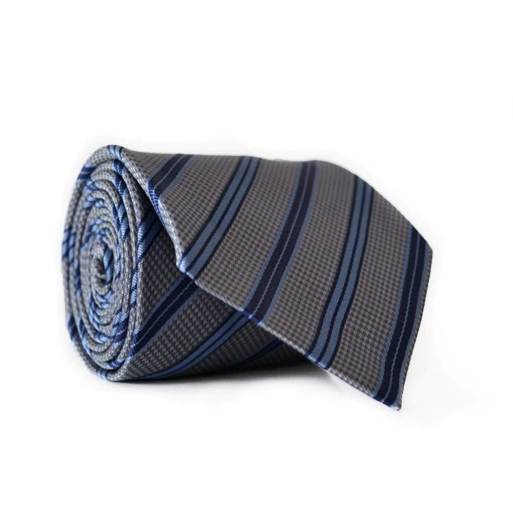 Краватка Чоловічий Сірий Синій Gin-2059